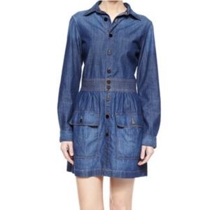 NWT Frame Denim Le St Tropez Earldom long sleeved dress, size: Large
